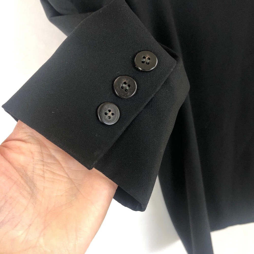 Lafayette 148 New York Wool Long Blazer Black Size 10 - Picture 4 of 8